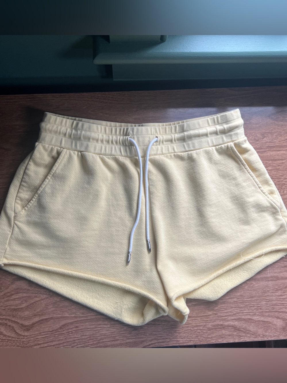 MATE the Label Organic Terry Lounge Shorts | Yellow | Small